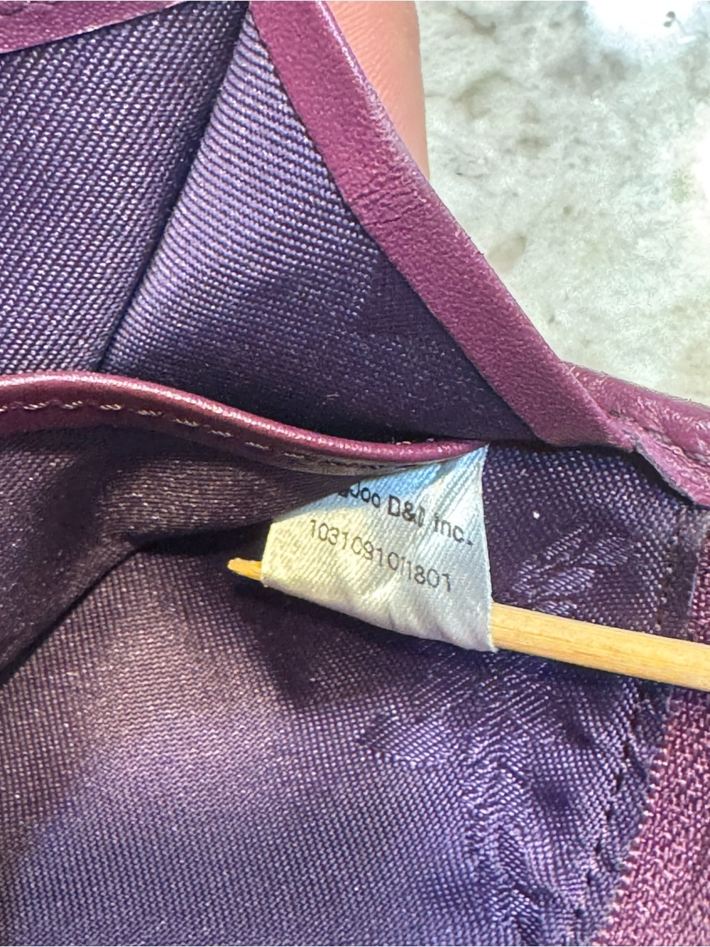 MCM Plum Textured Leather Continental Wallet with Gold Accents - Picture 7 of 11